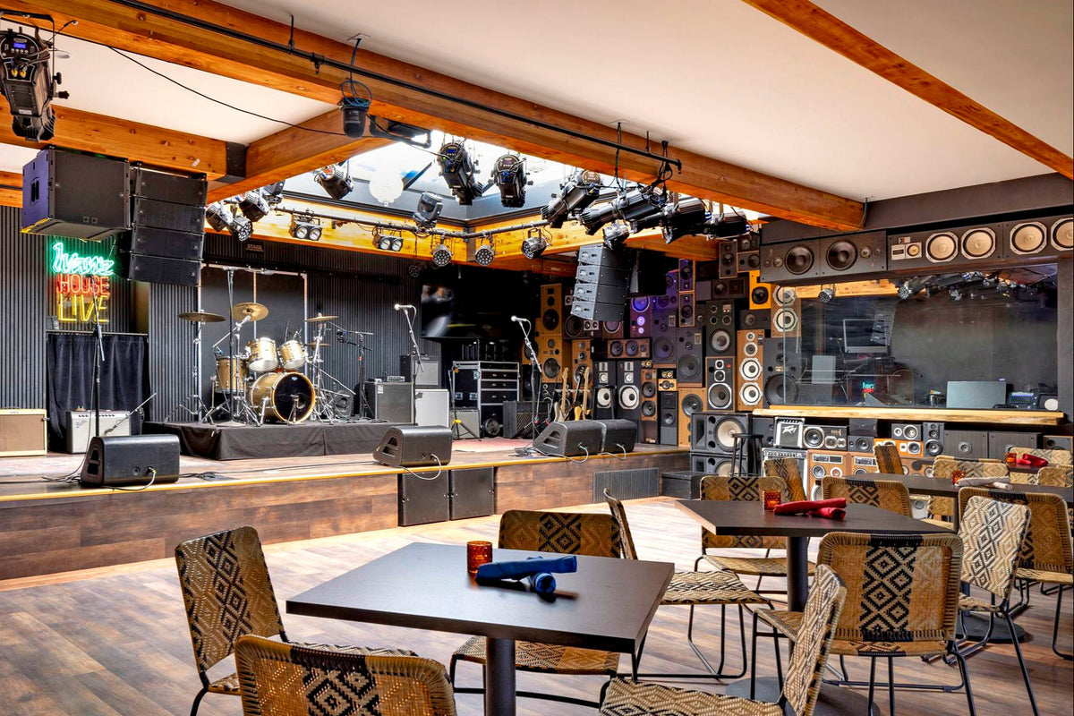 Speaker Wall Laguna Beach Custom Speakers on Stage