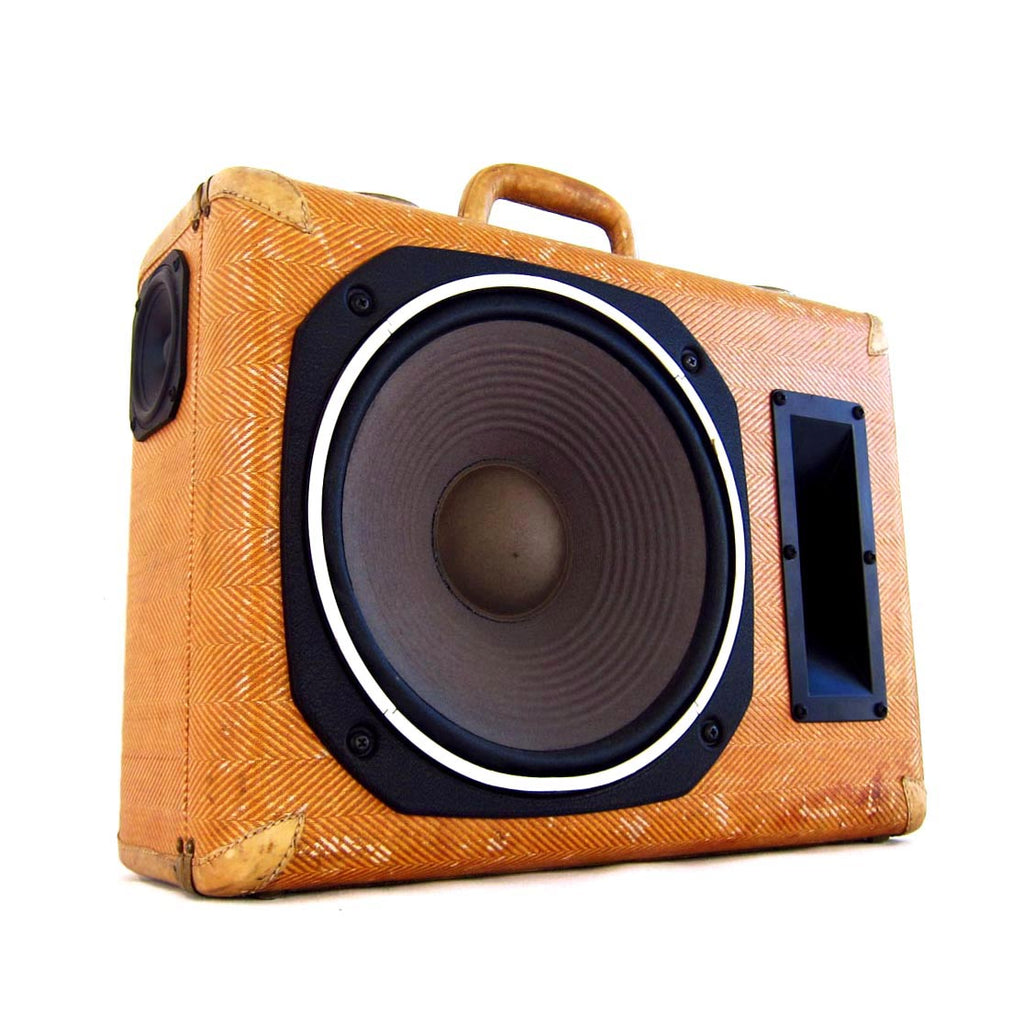 180 Degrees of Sound 200 Watt BoomCase - Vintage Suitcase BoomBox Suitcase Speaker w/ Bluetooth
