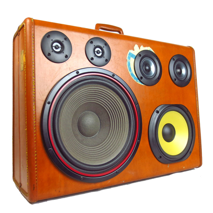 Classic Thumper 200 Watt BoomCase - Vintage Suitcase BoomBox Suitcase Speaker w/ Bluetooth