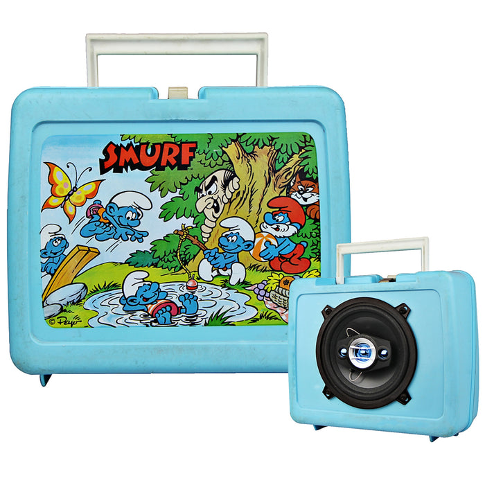 Vintage Lunchbox Smurf Speaker BoomBox by BoomCase 