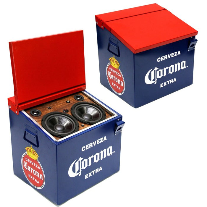Corona Cooler 50 Watt BoomCase - Vintage Suitcase BoomBox Suitcase Speaker w/ Bluetooth