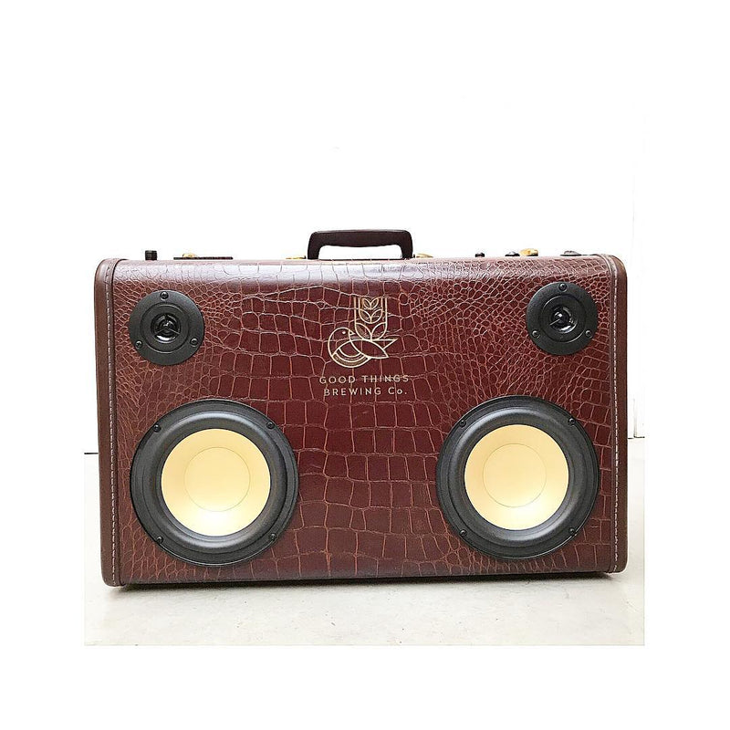 Beer Blaster 100 Watt BoomCase - Vintage Suitcase BoomBox Suitcase Speaker w/ Bluetooth