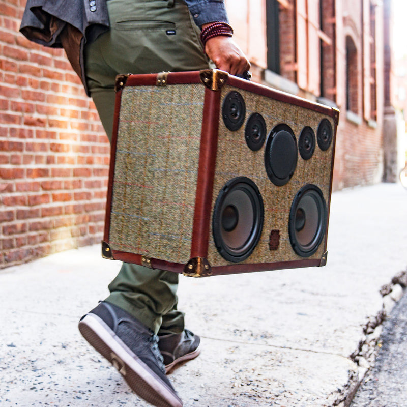 Hendrick's BoomCase 200 Watt BoomCase - Vintage Suitcase BoomBox Suitcase Speaker w/ Bluetooth