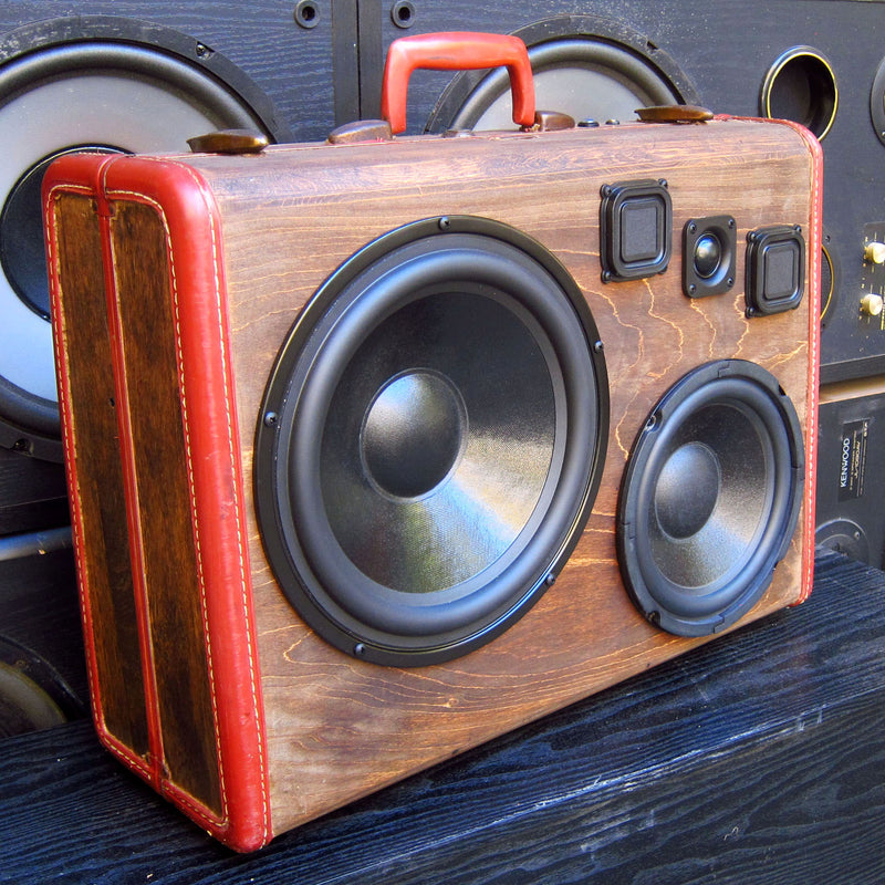 Major Grain 400 Watt BoomCase - Vintage Suitcase BoomBox Suitcase Speaker w/ Bluetooth