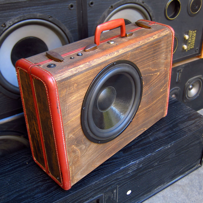 Major Grain 400 Watt BoomCase - Vintage Suitcase BoomBox Suitcase Speaker w/ Bluetooth