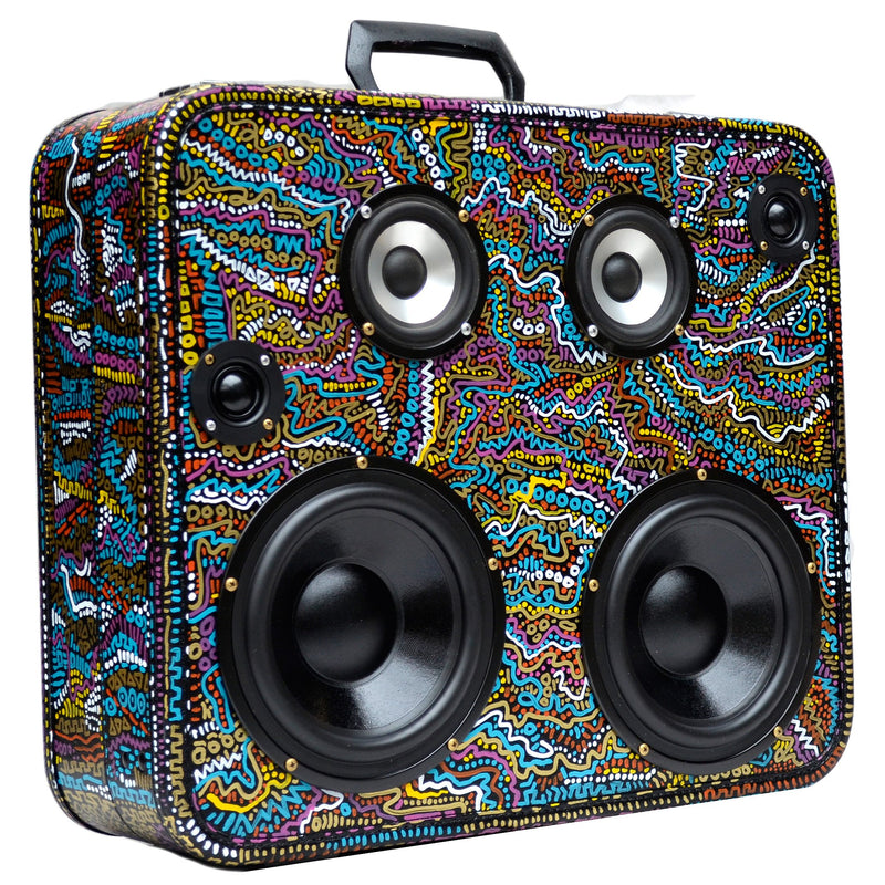 Artist Series DJ-X 400 Watt BoomCase - Vintage Suitcase BoomBox Suitcase Speaker w/ Bluetooth