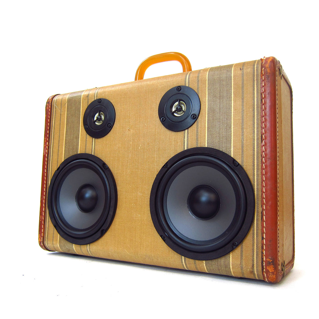 Beach Boy 100 Watt BoomCase - Vintage Suitcase BoomBox Suitcase Speaker w/ Bluetooth