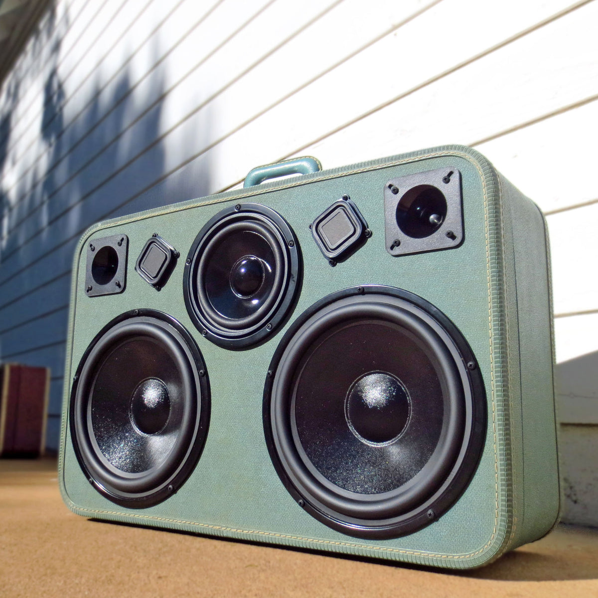 Beastly Blaster 400 Watt BoomCase - Vintage Suitcase BoomBox Suitcase Speaker w/ Bluetooth