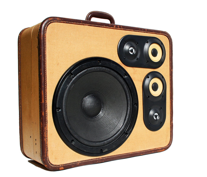 Big Bot 200 Watt BoomCase - Vintage Suitcase BoomBox Suitcase Speaker w/ Bluetooth