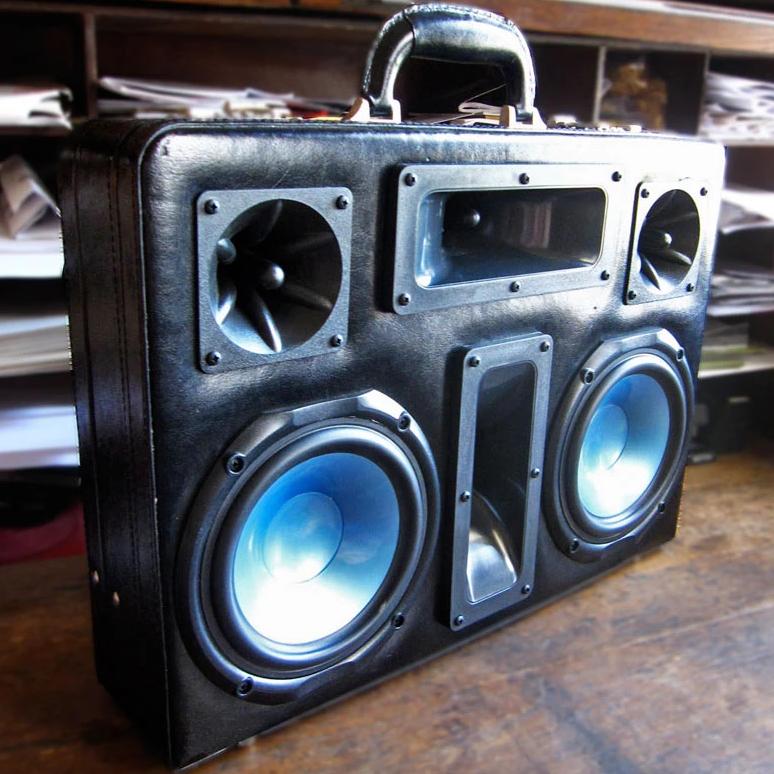 Business Blaster II 200 Watt BoomCase - Vintage Suitcase BoomBox Suitcase Speaker w/ Bluetooth