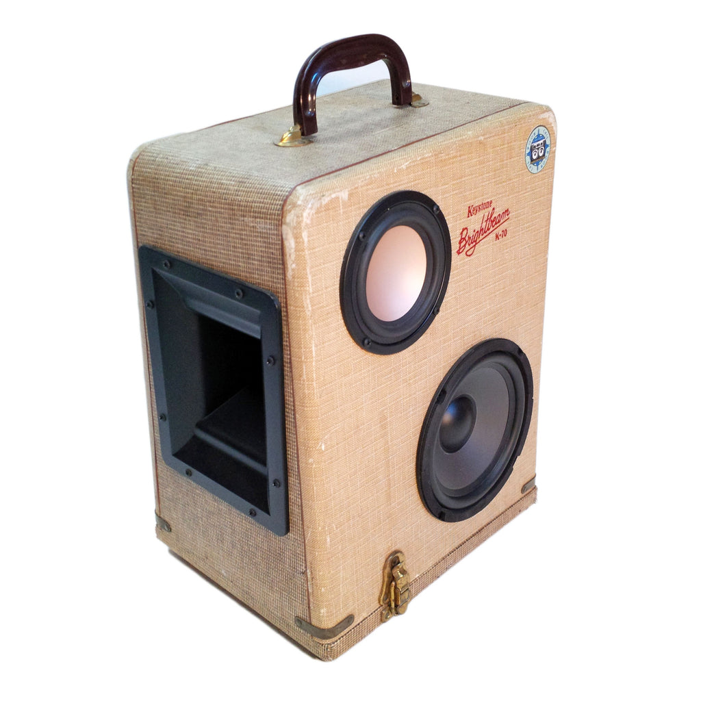 Bright Beam 50 Watt BoomCase - Vintage Suitcase BoomBox Suitcase Speaker w/ Bluetooth