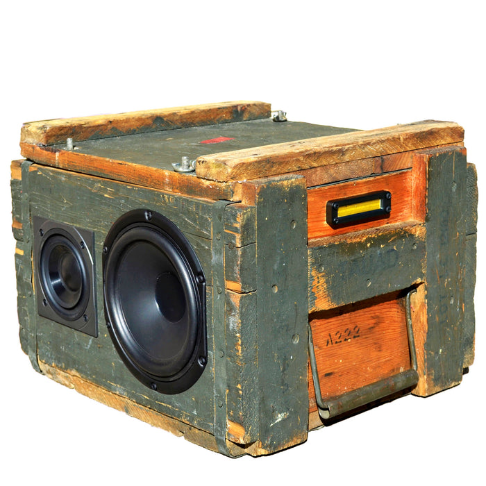 The Brutalist 200 Watt BoomCase - Vintage Suitcase BoomBox Suitcase Speaker w/ Bluetooth