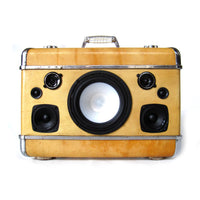 Chrome Deluxe 200 Watt BoomCase - Vintage Suitcase BoomBox Suitcase Speaker w/ Bluetooth