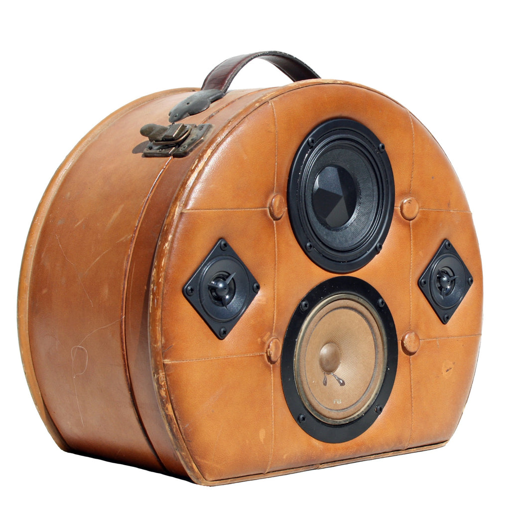 Diamond Tucked 50 Watt BoomCase - Vintage Suitcase BoomBox Suitcase Speaker w/ Bluetooth