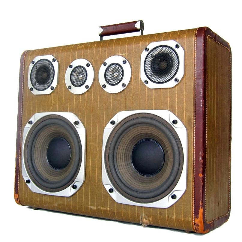 Eliot Ness 200 Watt BoomCase - Vintage Suitcase BoomBox Suitcase Speaker w/ Bluetooth