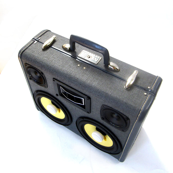 Falcon Eye 200 Watt BoomCase - Vintage Suitcase BoomBox Suitcase Speaker w/ Bluetooth