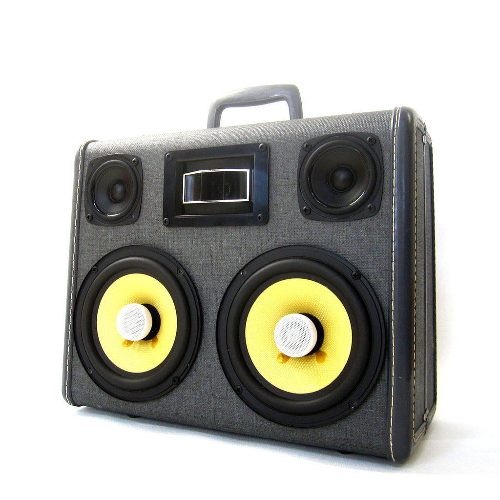 Falcon Eye 200 Watt BoomCase - Vintage Suitcase BoomBox Suitcase Speaker w/ Bluetooth