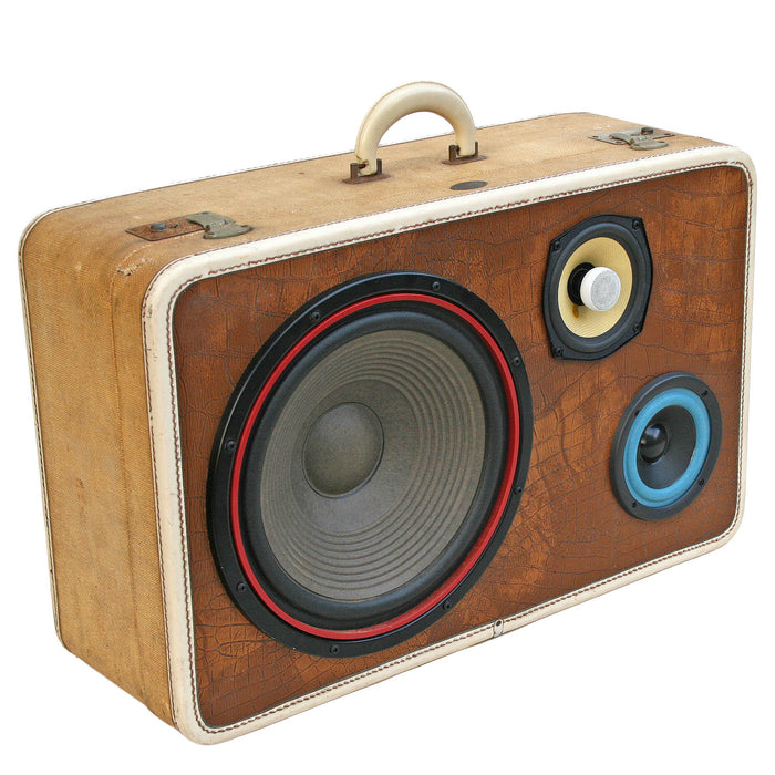 Flavor Gator 200 Watt BoomCase - Vintage Suitcase BoomBox Suitcase Speaker w/ Bluetooth