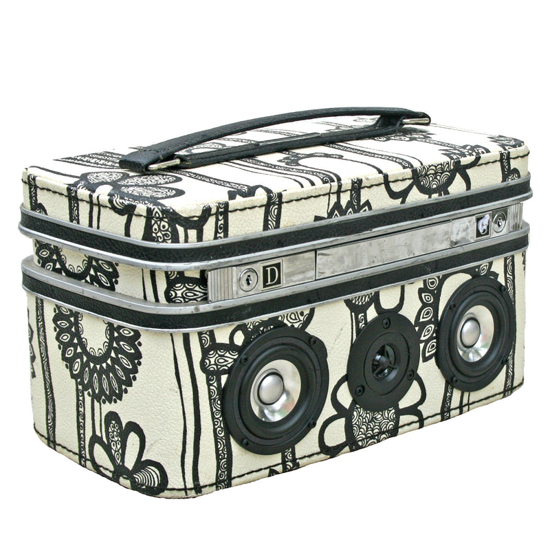 Flower Power 50 Watt BoomCase - Vintage Suitcase BoomBox Suitcase Speaker w/ Bluetooth