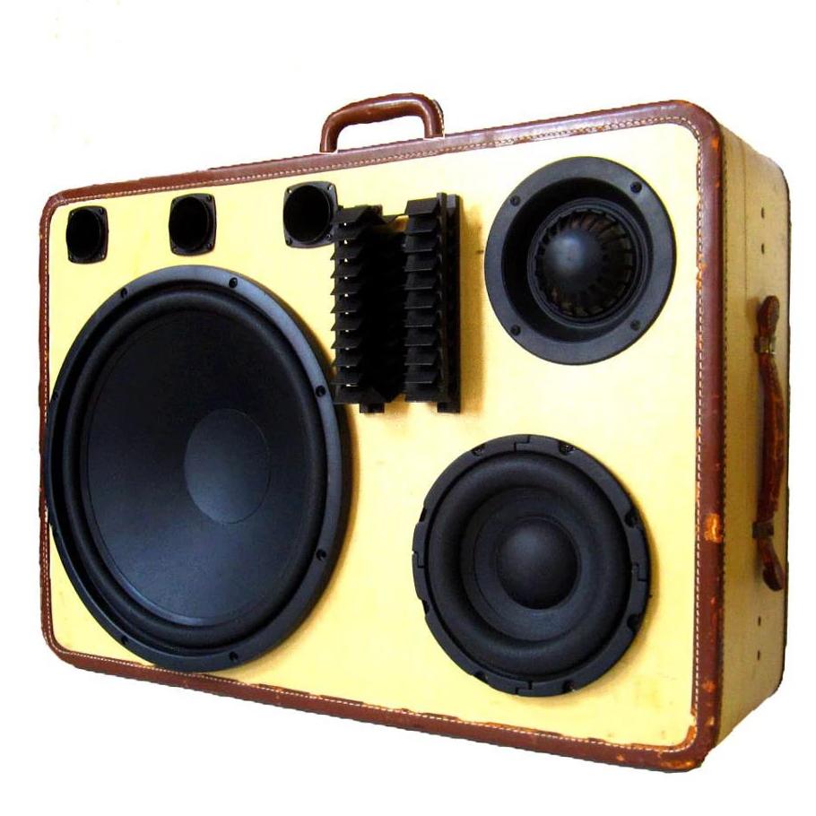 Gatsby 400 Watt BoomCase - Vintage Suitcase BoomBox Suitcase Speaker w/ Bluetooth