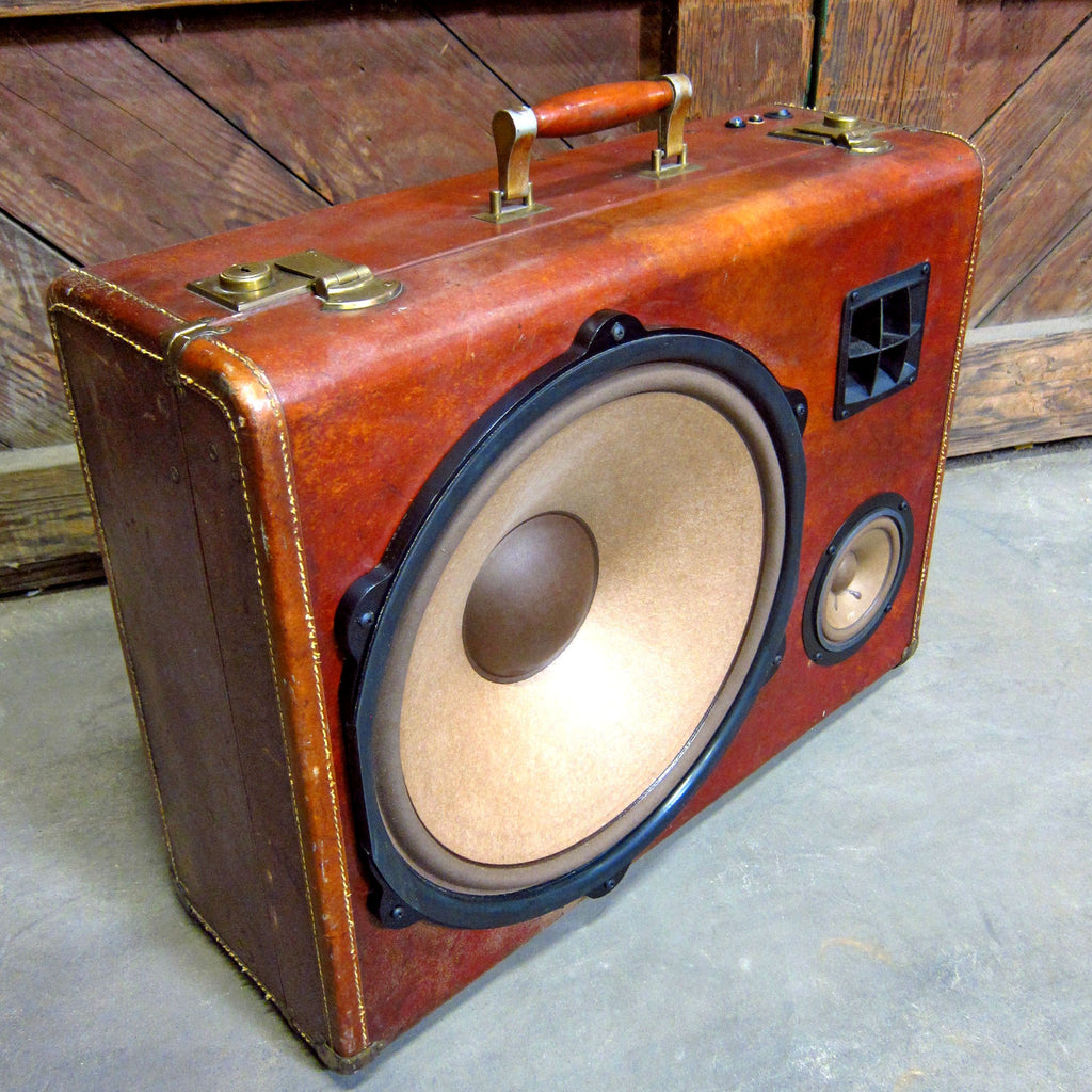 General Sherman 400 Watt BoomCase - Vintage Suitcase BoomBox Suitcase Speaker w/ Bluetooth