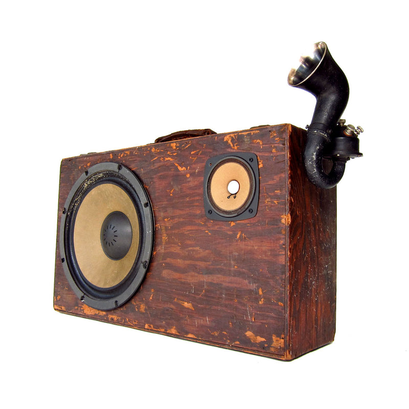 The Gramophone 200 Watt BoomCase - Vintage Suitcase BoomBox Suitcase Speaker w/ Bluetooth