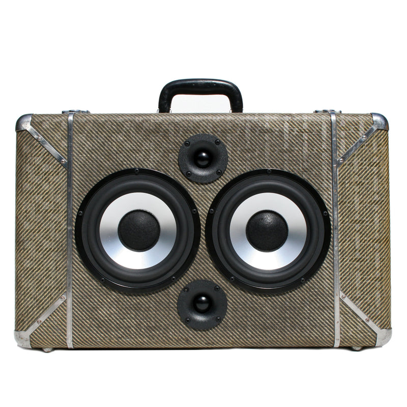 Hello Bot 200 Watt BoomCase - Vintage Suitcase BoomBox Suitcase Speaker w/ Bluetooth