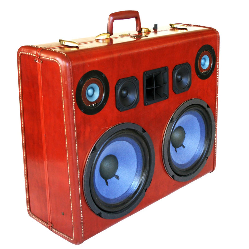 Imperial Party Starter 200 Watt BoomCase - Vintage Suitcase BoomBox Suitcase Speaker w/ Bluetooth