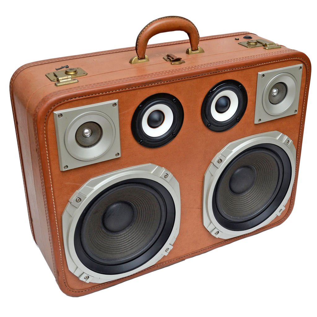 Tech Bot X 400 Watt BoomCase - Vintage Suitcase BoomBox Suitcase Speaker w/ Bluetooth