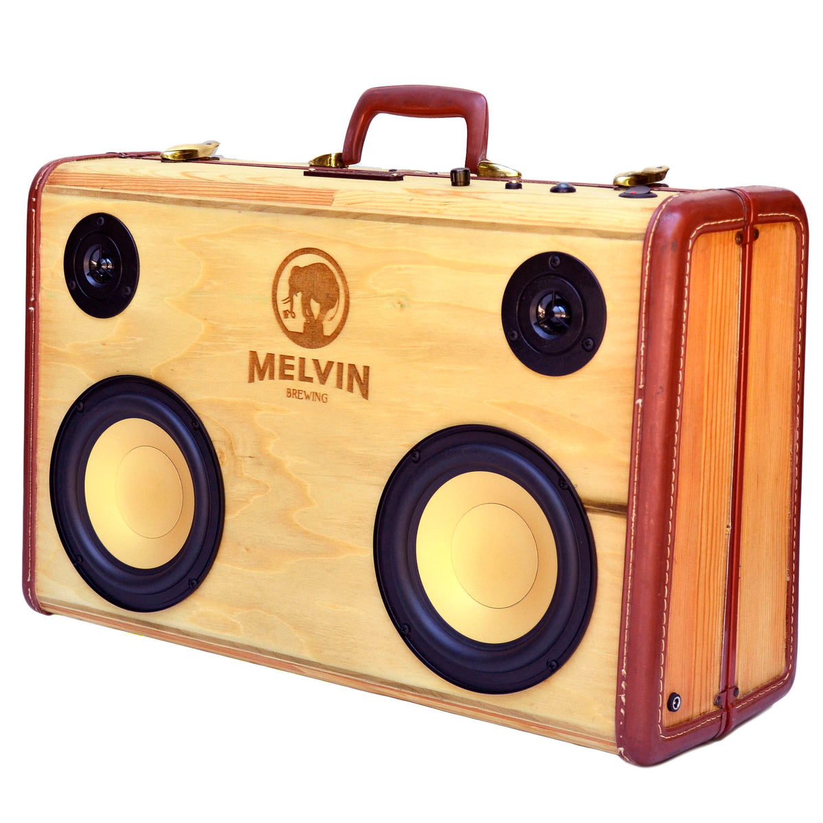 Beer Blaster 100 Watt BoomCase - Vintage Suitcase BoomBox Suitcase Speaker w/ Bluetooth