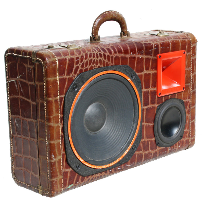 Orange Gator 200 Watt BoomCase - Vintage Suitcase BoomBox Suitcase Speaker w/ Bluetooth