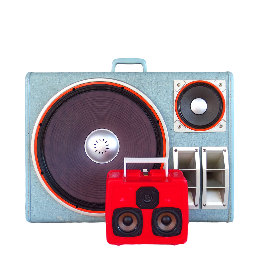 Party Crusher 400 Watt BoomCase - Vintage Suitcase BoomBox Suitcase Speaker w/ Bluetooth