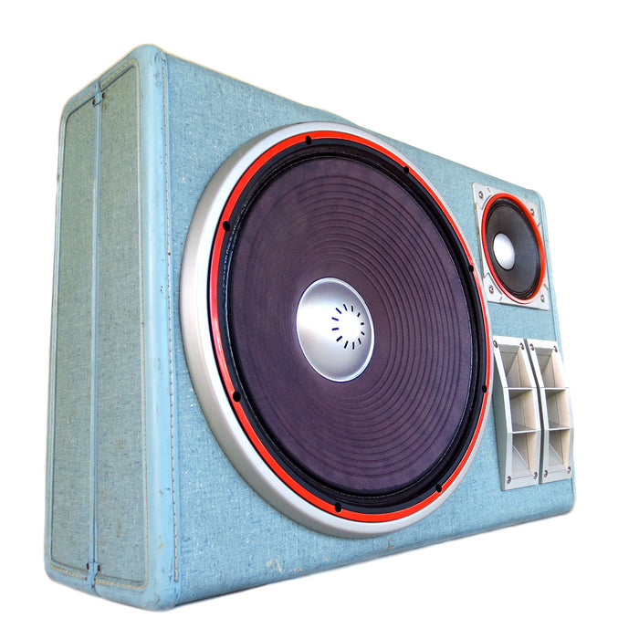 Party Crusher 400 Watt BoomCase - Vintage Suitcase BoomBox Suitcase Speaker w/ Bluetooth