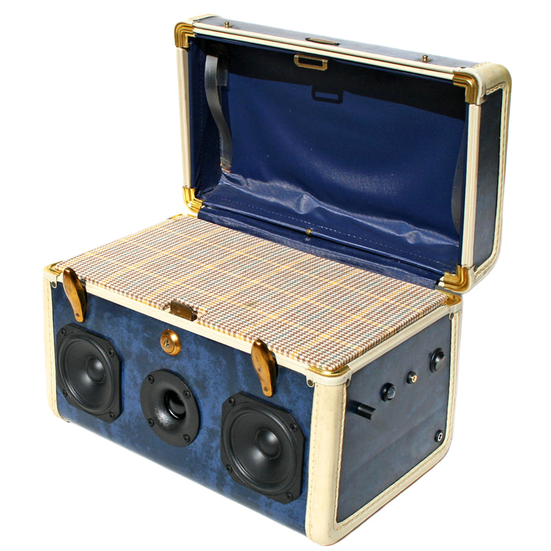 Party Picnic 50 Watt BoomCase - Vintage Suitcase BoomBox Suitcase Speaker w/ Bluetooth