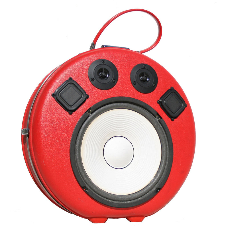 Red Rider 200 Watt BoomCase - Vintage Suitcase BoomBox Suitcase Speaker w/ Bluetooth