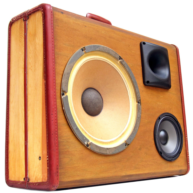 Rustic Grain 200 Watt BoomCase - Vintage Suitcase BoomBox Suitcase Speaker w/ Bluetooth