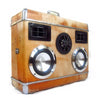 Silver Knight 200 Watt BoomCase - Vintage Suitcase BoomBox Suitcase Speaker w/ Bluetooth