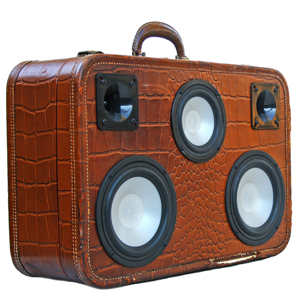 Smooth Gator 200 Watt BoomCase - Vintage Suitcase BoomBox Suitcase Speaker w/ Bluetooth