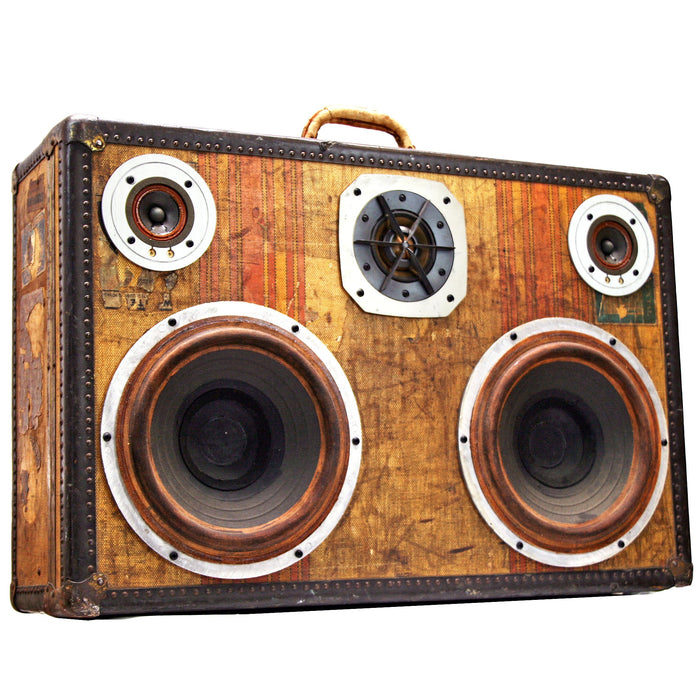 Solid State 400 Watt BoomCase - Vintage Suitcase BoomBox Suitcase Speaker w/ Bluetooth