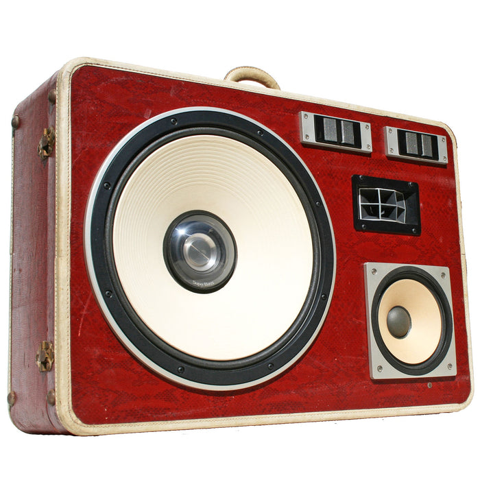 Super Snake Bass 400 Watt BoomCase - Vintage Suitcase BoomBox Suitcase Speaker w/ Bluetooth