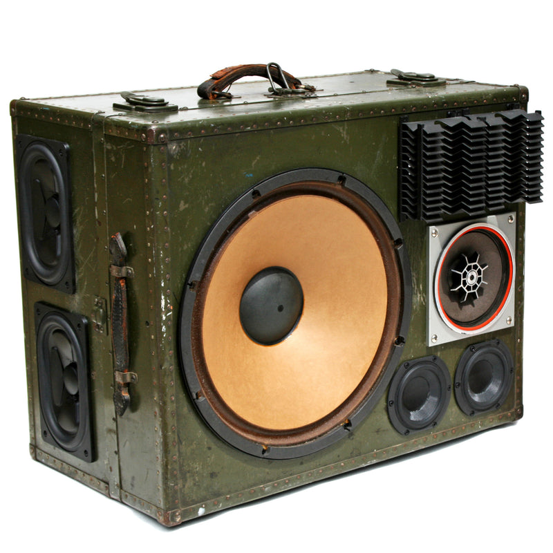 Monster Masher 400 Watt BoomCase - Vintage Suitcase BoomBox Suitcase Speaker w/ Bluetooth