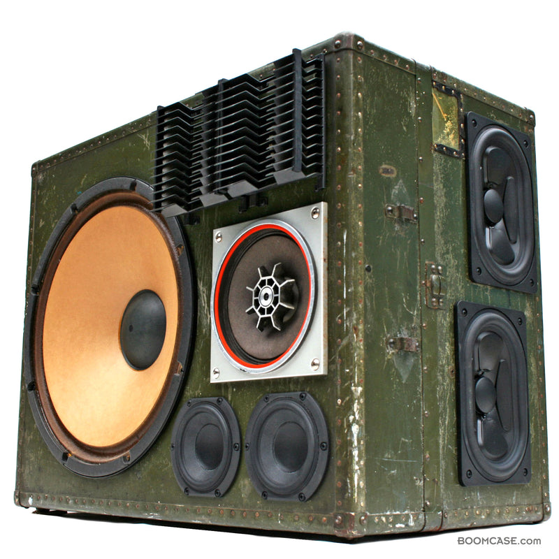 Monster Masher 400 Watt BoomCase - Vintage Suitcase BoomBox Suitcase Speaker w/ Bluetooth