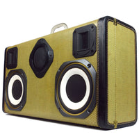 Tweedly Blaster 200 Watt BoomCase - Vintage Suitcase BoomBox Suitcase Speaker w/ Bluetooth