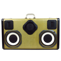 Tweedly Blaster 200 Watt BoomCase - Vintage Suitcase BoomBox Suitcase Speaker w/ Bluetooth