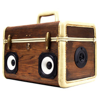 Tiny Traveler 50 Watt BoomCase - Vintage Suitcase BoomBox Suitcase Speaker w/ Bluetooth