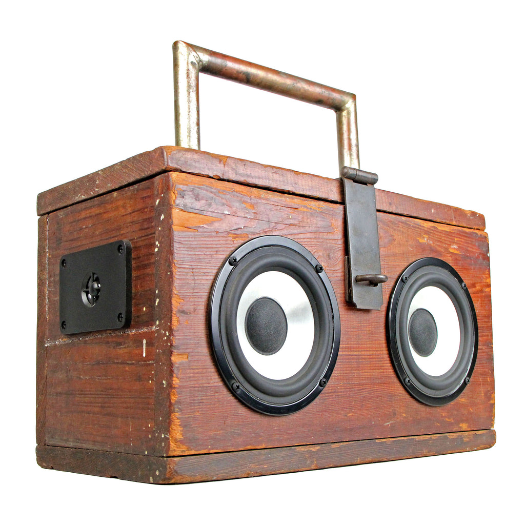 Vintage Wooden ToolBox With Speakers BoomBox BoomCase Bluetooth Speaker