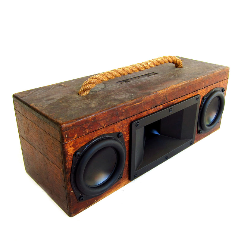Woodsmith 50 Watt BoomCase - Vintage Suitcase BoomBox Suitcase Speaker w/ Bluetooth